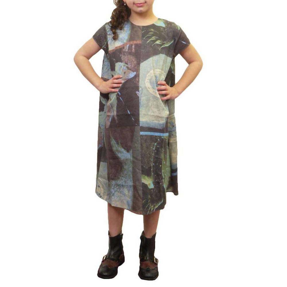 NEW JNBY multi print cap sleeve dress in multi